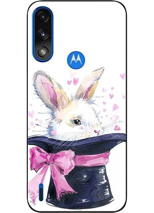 Чохол силіконовий epik для motorola moto e7 power з картинкою кролик