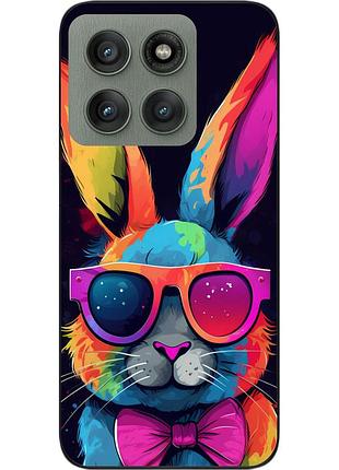 Чехол силиконовый epik для motorola edge 60 pro радужный кролик