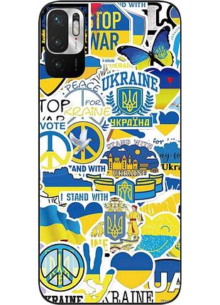 Силіконовий чохол epik для xiaomi redmi note 10 5g з картинкою стикери україна