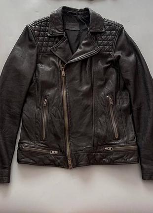 Мужская кожаная куртка косуха allsaints 2