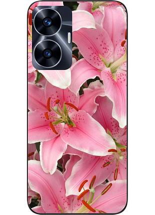 Силіконовий чохол epik для realme c55 з картинкою лілії