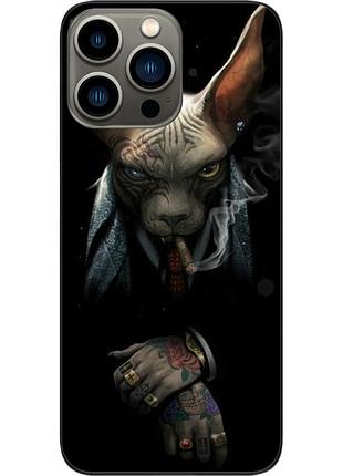 Силіконовий чохол epik для iphone 13 pro з картинкою кіт бос