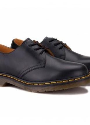 Туфлі шкіряні, чорні,  класичні dr. martens. унісекс.