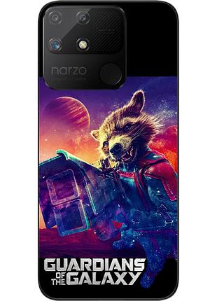 Силиконовый чехол epik для realme narzo 50a с картинкой реактивный енот