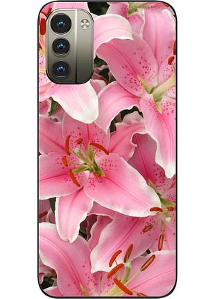 Силіконовий чохол epik для nokia g11 з картинкою лілії