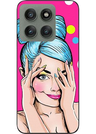 Силіконовий чохол epik для motorola edge 60 pro дівчина поп арт
