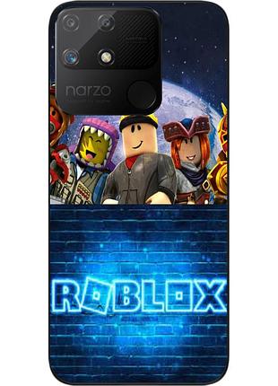 Силиконовый чехол бампер epik для realme narzo 50a с картинкой roblox игра