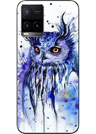 Силіконовий чохол epik для vivo y21 з картинкою сова акварель