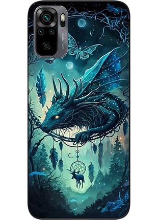 Силіконовий чохол бампер epik для xiaomi redmi note 10s з картинкою дракон і ловець снів