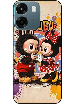 Чехол силиконовый epik для oppo a6 с принтом labubu граффити