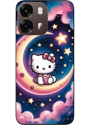 Силиконовый чехол epik для oppo a6s с принтом лунная hello kitty