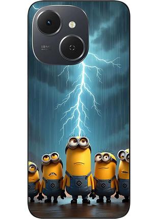 Чехол силиконовый epik для tecno spark 40c (km4k) с изображением молния над миньонами