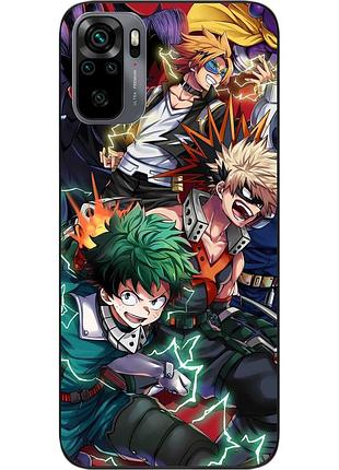 Силіконовий чохол бампер epik для xiaomi redmi note 10s з картинкою моя геройська академія