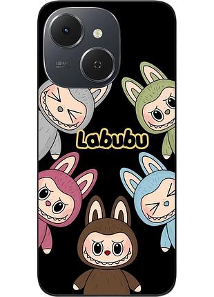 Чехол силиконовый epik для tecno spark 40c (km4k) с принтом labubu команда