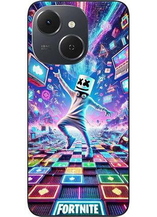 Силіконовий чохол epik для tecno spark 40c (km4k) з принтом неоновий рейв fortnite