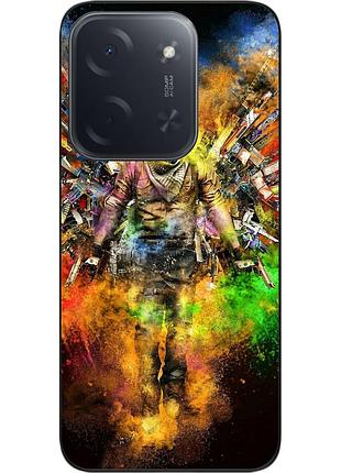 Силиконовый чехол epik для xiaomi poco c85 с принтом яркий воин