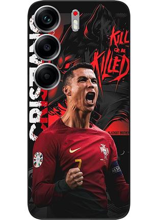 Чехол силиконовый epik для tecno camon 40 (cm5) с изображением криштиану ярость