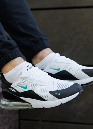 Кросівки nike air max 270 чорно білі якісні літні кроси текстиль сітка на літо найк аір макс легкі дихаючі спортивні
