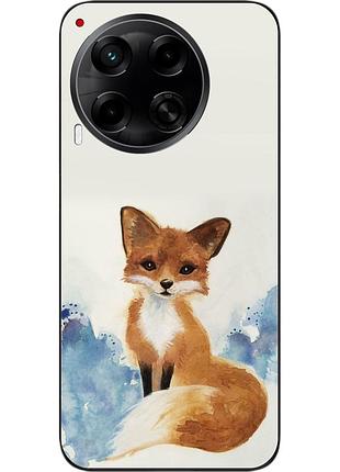 Силиконовый чехол epik для tecno camon 30 (cl6) с картинкой лиса