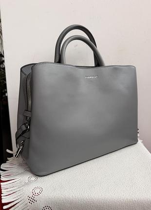 Сумка fiorelli - елегантна, жіноча, сіра, вміщує формат а4 3