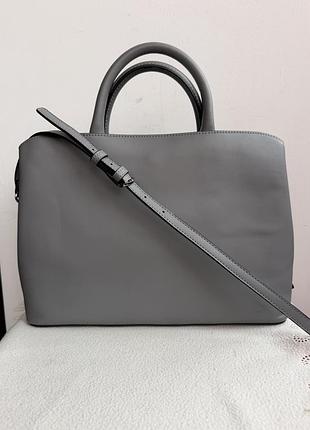 Сумка fiorelli - елегантна, жіноча, сіра, вміщує формат а4 6