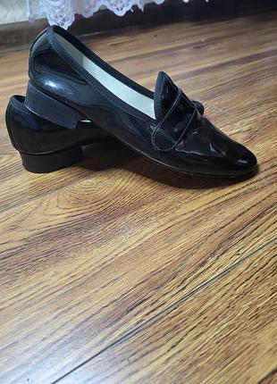 Лаковые лоферы repetto paris, натуральная кожа, made in изна, 38 размер