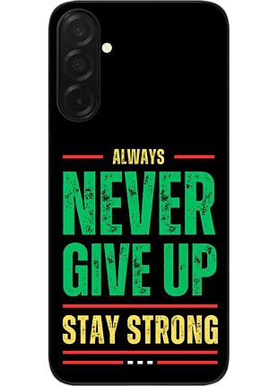 Чохол силіконовий epik для samsung galaxy a37 з зображенням з написом never give up