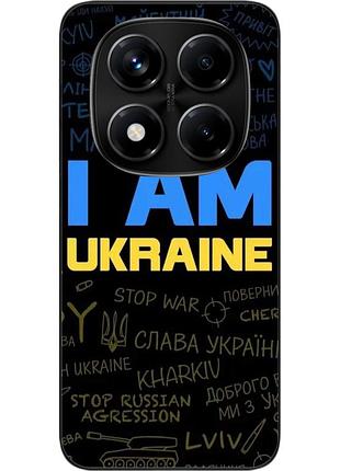 Силиконовый чехол epik для xiaomi redmi note 14 pro 5g с картинкой украина надписи
