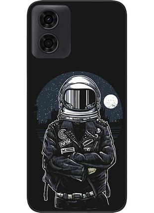 Силиконовый чехол бампер epik для motorola g04 с картинкой космонавт и луна