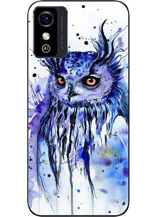 Силіконовий чохол epik для zte blade l9 з картинкою сова акварель