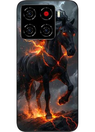 Силіконовий чохол epik для zte blade a56 з принтом кінь вулкан