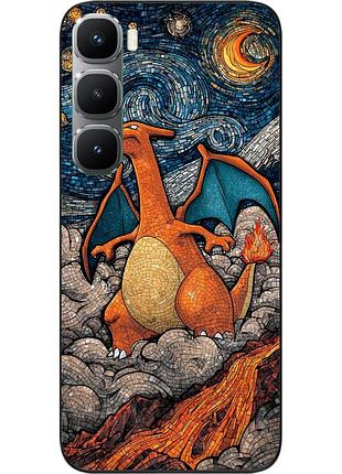 Чохол силіконовий epik для infinix hot 60 pro (x6885) з принтом вогняний дракон