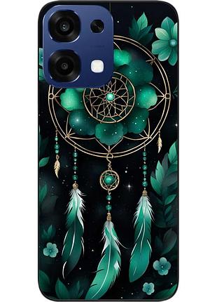 Силиконовый чехол бампер epik для oppo a6 pro с картинкой изумрудный ловец снов