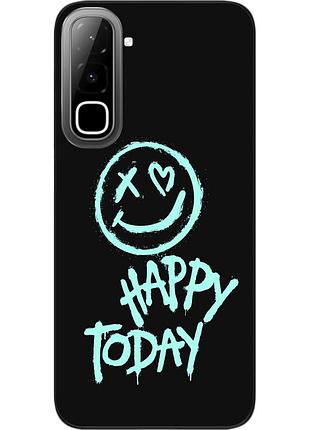 Чохол силіконовий epik для infinix hot 70 (x6895) з зображенням з написом happy today