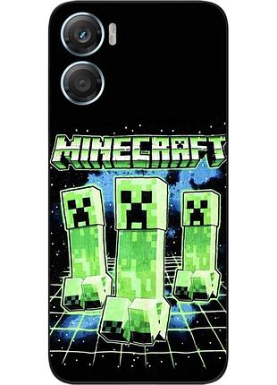 Чехол силиконовый epik для motorola g06 с принтом minecraft армия криперов