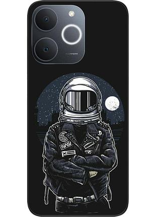 Силиконовый чехол бампер epik для realme note 70 с картинкой космонавт и луна