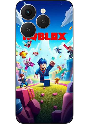 Чехол силиконовый epik для tecno spark 40 (km5n) с принтом roblox яркий мир