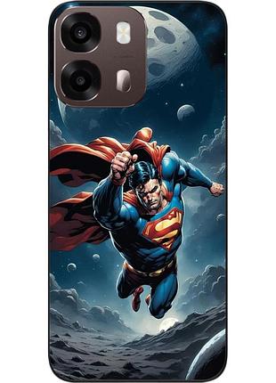 Чехол силиконовый epik для oppo a6s с картинкой супермен среди планет