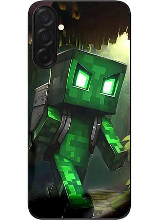 Силиконовый чехол epik для samsung galaxy a57 с принтом minecraft тёмный крипер