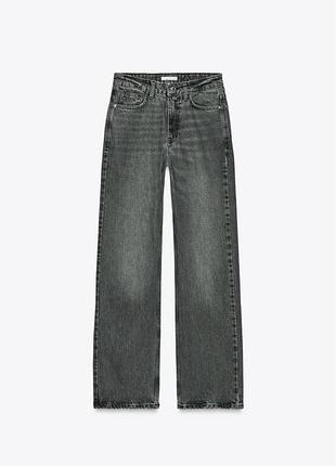 Джинси прямі  straight zara  xs сірі джинси zara