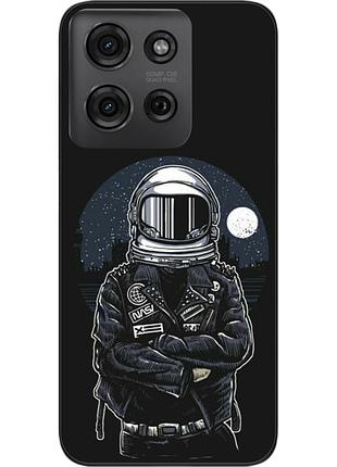 Силіконовий чохол бампер epik для motorola g75 5g з картинкою космонавт і місяць