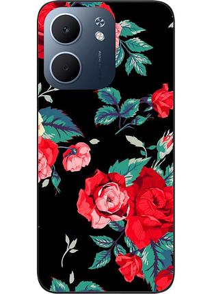 Силиконовый чехол бампер epik для oppo a5x с принтом розы