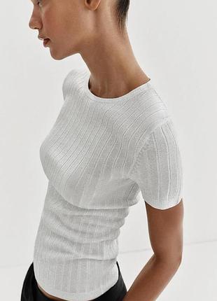 Zara топ/футболка у рубчик 2