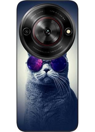 Силиконовый чехол epik для zte nubia focus 5g с картинкой серый кот