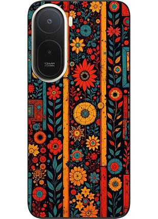 Силиконовый чехол epik для xiaomi poco c81 pro с картинкой цветочный орнамент