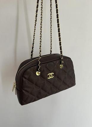 Сумка chanel classic бочонок стильная женская кожаная