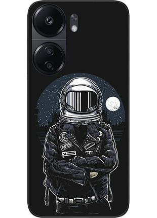 Силіконовий чохол бампер epik для xiaomi redmi 13c 4g з картинкою космонавт і місяць