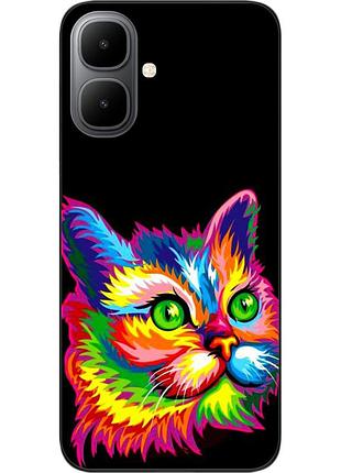 Силиконовый чехол epik для infinix smart 10 (x6725) с принтом яркий кот