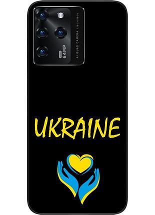 Силіконовий чохол epik для zte blade v30 з картинкою руки україни