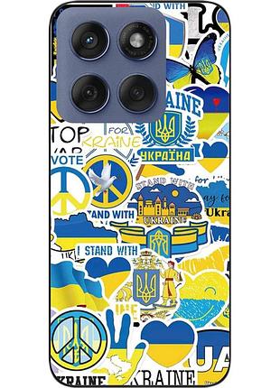 Силиконовый чехол epik для motorola edge 60 стикеры украина